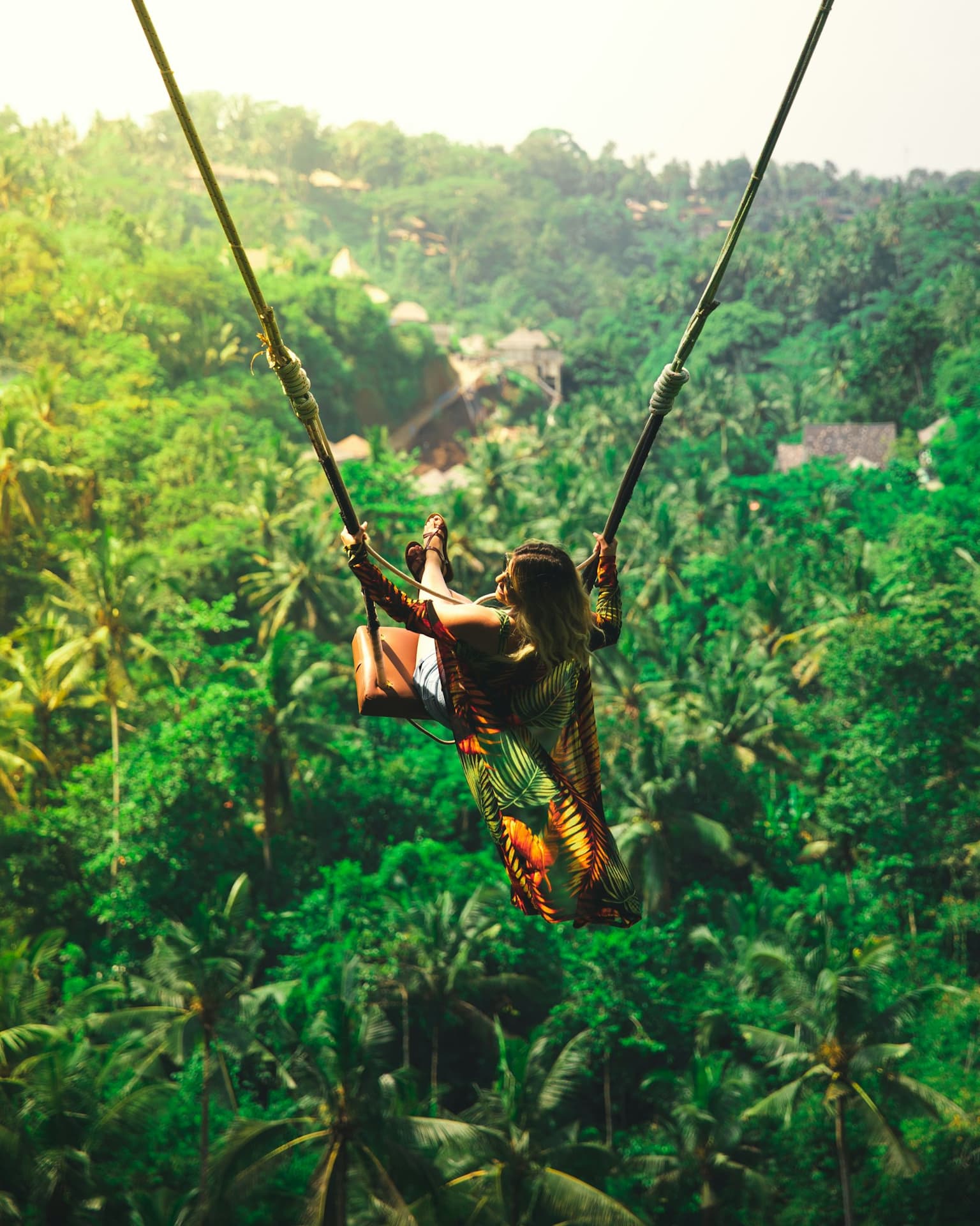 A jungle swing above the rainforest near Ubud