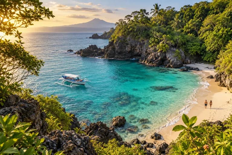 Illustration of Blue Lagoon coastal scenery